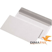 Briefumschläge DIN LANG 110 x 220 mm Haftklebend ohne Fenster weiß