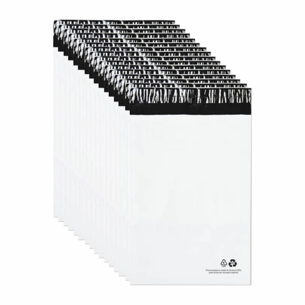 100x 2XL-white/black COEX Verschlussbeutel | 2XL - 350  x 460 + 50mm