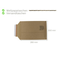 Wellpapp-Versandtasche 200 x 280 mm