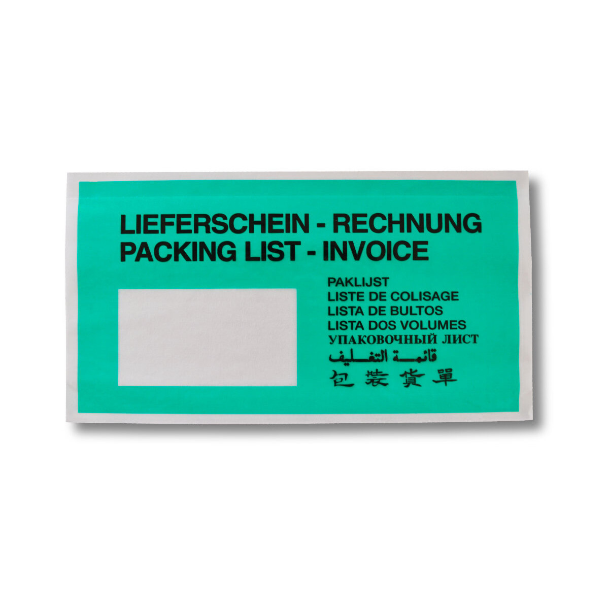 Lieferscheintaschen DIN LANG Kraftpapier grün - 1000...