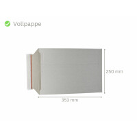 Versandtaschen Voll-Pappe Vollpapptaschen weiss 215 x 270 mm